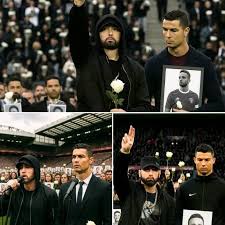 Football Explained | SHOCK AT ANFIELD: Eminem and Ronaldo's emotional  tribute to Diogo Jota left the stadium in tears, but Eminem's mysterious  two-finger symbol... | Instagram