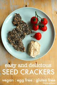 3 easy steps for making vegan seeded crackers once you add the warm water you'll let the seeds sit for about an hour and let the chia do their thing. Easy Seed Crackers Recipe Nurturestore