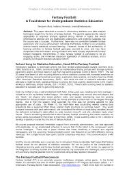 Excel ffb 221 kostenlos : Pdf Fantasy Football A Touchdown For Undergraduate Statistics Education
