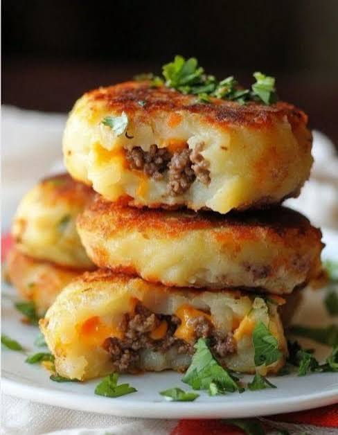 High Protein Crispy Cheesy Potato Patties