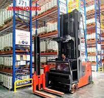Electric Narrow Aisle Forklift Pallet Stacker Man up 3 Way Reach Stacker  with 14.2 Meter Lifting Height Iotional