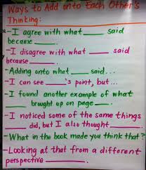 Ela Anchor Charts Ways To Add Onto Each Others Thinking