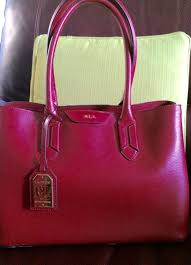 Ralph Lauren Tate City Shopper Women s Handbag Red