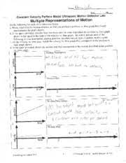 A technique to measure velocities and trajectories of moving objects. P11 Date Pd Constant Velocity Particle Model Ultrasonic Motion Detector Lab Multiple Representations Of Motion Do The Following For Each Of The Course Hero