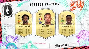 Latest fifa 21 players watched by you. Fifa 21 Ratings Kylian Mbappe Adama Traore And Alphonso Davies Are The Fastest Players But How Do They Compare To Real Top Speeds