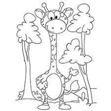 Vector illustration with cartoon animal characters. Top 20 Free Printable Giraffe Coloring Pages Online