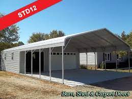 Carport Standard Metal Carport Combo 30 X 51 X 9 Standard Style 30 X 51 Carport Sheds Metal Farm Buildings Carport With Storage