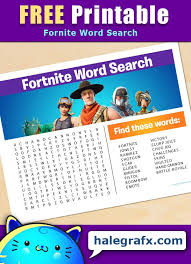 Fortnite Birthday Card Printable Free Free Printable Fortnite Word Search Free Birthday Stuff Free Printable Activities Birthday Card Printable