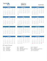 Calendars will be mailed in the first two weeks of january via usps. 2021 Australia Calendar With Holidays