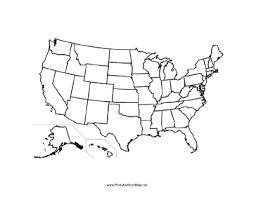 united states blank map