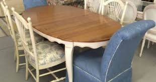 Ethan Allen Country French Distressed Dining Table 6 Chairs Mint French Country Dining Room Distressed Dining Table French Country Dining