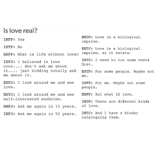 But What Is Love Yes Enfp Personality Intj Personality Intp Personality