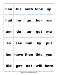 Sight Word Bingo Games Sight Words Kindergarten Sight Word Bingo Word Bingo