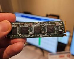 Image of MemryX MX3 M.2 module with four MemryX MX3 chips