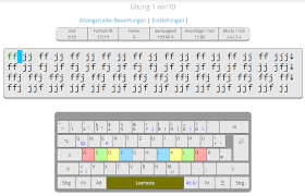 Während jeder übung wird ein virtuelle tastatur am bildschirm angezeigt, auf der die in der. 10 Finger Tastschreiben Mebis Infoportal