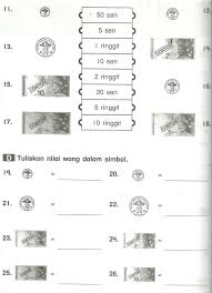 2.3 menambah tiga nombor satu digit. Soalan Matematik Wang Tahun 2 J Kosong W