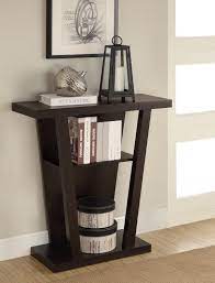 A cross between traditional and modern design, this table is a perfect addition to your home. 2 Shelf Console Table Cappuccino Coaster Fine Furniture