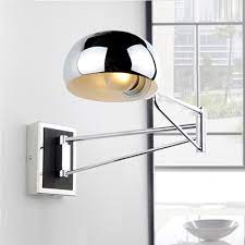 The aging eye glass shade swing arm wall light by holtkotter is a unique display of chic design and modern innovation at its finest. Chrome Wall Sconce Bedside Wall Fixtures Lighting For Bedroom Modern Swing Arm Wall Lamp Reading Lights Mirror E14 Led Arandela Buy At The Price Of 57 20 In Aliexpress Com Imall Com