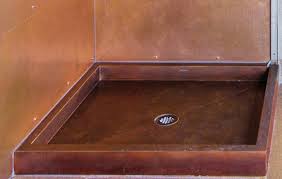 Beautiful Stainless Steel And Copper Shower Pans From Diamond Spas Shower Pan Bathtub Shower Combo Bathtub Tile