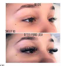 For this style of lashes we use thicker classic single lash extensions as well as lighter fluffier since your eyes are shut the whole time while lash extensions are being applied, no glue will get into your eye. Eyelash Extensions Revere Ma Babe Beau Spa