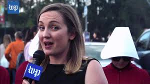 Hollywood Handmaids' protest outside Golden Globes