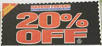 20 Off Harbor Freight Any Single Item Expires Dec 312020 Super Coupon Harbor Freight Harbor Freight Coupon Harbor Harbor Freight Tools
