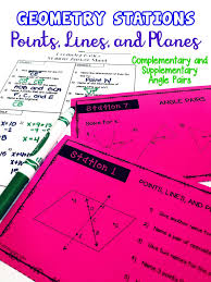 Points Lines And Planes Worksheet Geometry Basics Stations Activity Points Lines And Planes In 2020 Geometry High School High School Math Station Activities