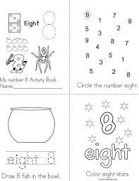 Number 8 Activity Book From Twistynoodle Com Book Activities Numbers Preschool Mini Books