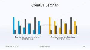 flat business thin bar chart slide design slidemodel