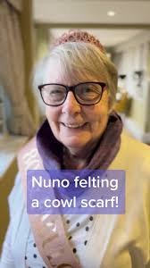 Wet felting a nuno felt silk cowl scarf for my mum’s 80th birthday!  #wetfelting #felting #feltingball #feltcowl #feltscarf #nunofelting  #nunofeltedscarf #nunofelt #nunofeltingtutorial