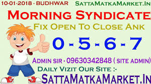 Morning Syndicate Fix Matka Number Here Satta Matka