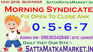 morning syndicate fix matka number here satta matka