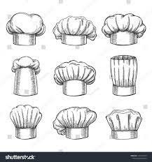 Cook Chef Hats Cooker Cap Set Culinary Head Clothes For Kitchen Hand Drawn Vector Illustration Sponsored Ad Bike Sketch Retro Vector Graphics Chefs Hat