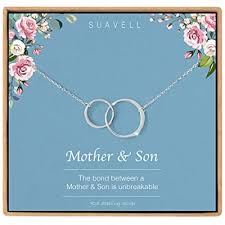 Don't forget to carefully select personalized mother's day gifts that are specially engraved with a message from the heart. Buy Suavell Mother Son Necklace Sterling Silver Double Circle Necklace For Women Mothers Day Gifts From Son Mother Son Gifts For Mom And Sentimental Mom Birthday Gifts Interlocking Circle Necklace Jewelry Online