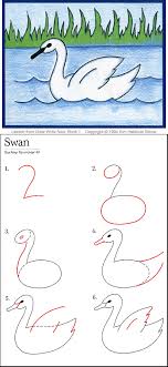 Swan Lesson Draw Write Now Blog Draw Your World Swan Drawing Drawing Lessons Drawing For Kids