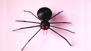 The spider web yarn kid craft is inexpensive, easy to make, and will help little ones practice. Diy Halloween Decorations Huge Paper Spider From Newspaper Little Crafties Youtube