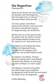 Die Regenfrau Elkes Kindergeschichten Herbstgedichte Fur Kinder Geschichten Fur Kinder Gedichte