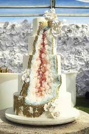 Gold And Pastel Geode Wedding Cake Ideas