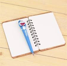 26 Gambar Buku Dan Pulpen Kartun Lucu Kartun Doraemon Hard Cover Notebook Buku Diary Kosong Kertas Kayu Penutup Spiral Coil Buku Deng Pulpen Buku Desain Pena