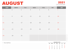 Current events for august 2021: August 2021 Calendar For Powerpoint And Google Slides Presentationgo