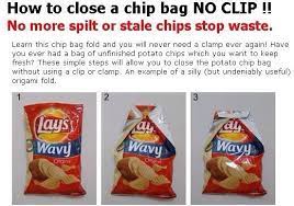 She somehow provided an answer to one of life's most difficult pantry questions in just 15 seconds and it seems like it came at just the right time. How To Close A Chip Bag No Clip Needed Musely