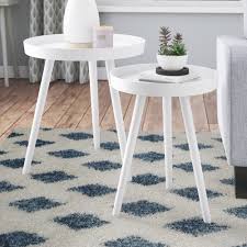 Round White End Side Tables You Ll Love In 2021 Wayfair