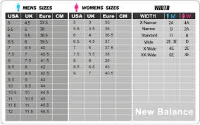 New Balance Shoe Size Chart Us