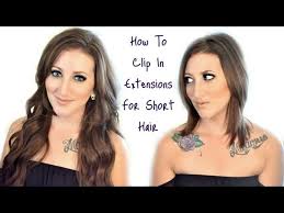 Clip in hair extensions have numerous benefits, most notably that they are not permanent. How To Clip In Extensions For Short Hair Megan Mctaggart Youtube