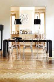 Modern Dining Room With Clear Chairs Dining Dining Room Furniture Modern Acrylic Dining Chairs Wood Dining Room