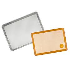 Mrs Andersons Baking Nonstick Silicone Halfsize Baking Mat And Cookie Pan Baking Sheet Set 12inch X 18inch Be Sur Half Sheet Pan Silicone Baking Baking Mat