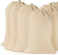 Cotton Bag Drawstring - 6 Pack,Canvas Bags 18'' X 18'' Machine Washable  Cotton Fabric Storage Sack for Dirty Clothes Basket Liner Hamper Bag, Liner  ...