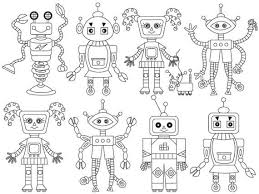 Black And White Robot Drawing 70 Di Sconto Vendita Robot Clipart Digital Vector Robot Robots Drawing Robot Clipart Robot Art