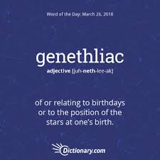 Genethliac Words Rare Words Writing Words