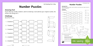 It helps them think analytically and get different approaches to any problem. Maths Number Puzzles For Kids Printable Worksheet